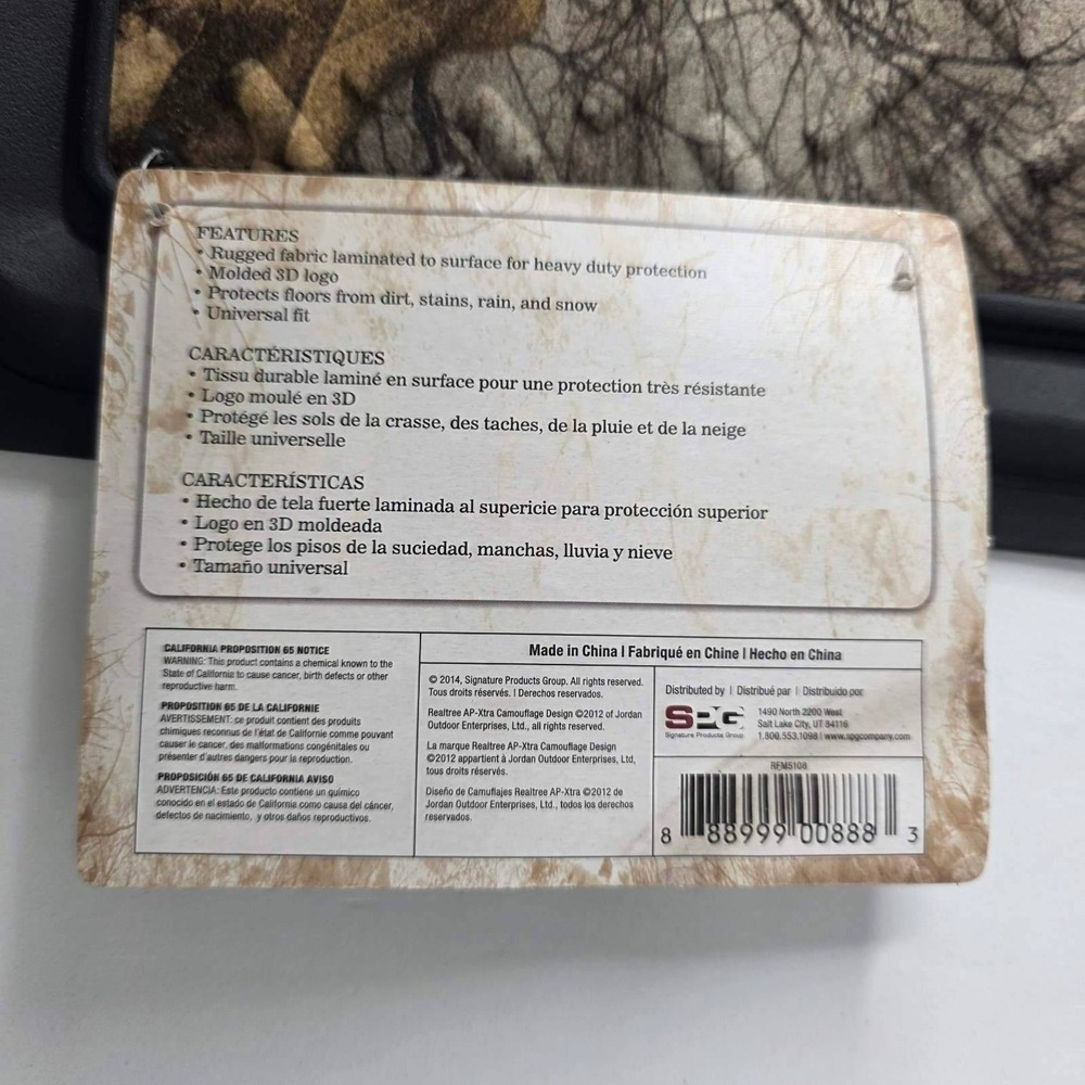 Realtree Outfitters Utility Camo Floor Mats Set of 2 Universal Fit Car Track Mat - Picture 5 of 10